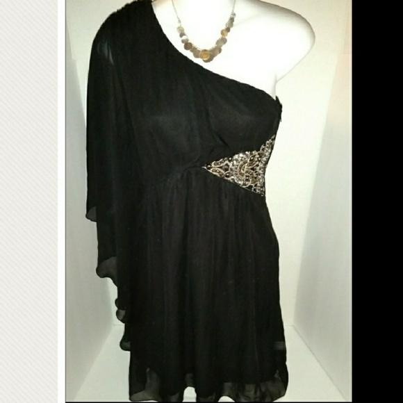 As U Wish chiffon one shoulder dress - Picture 1 of 7